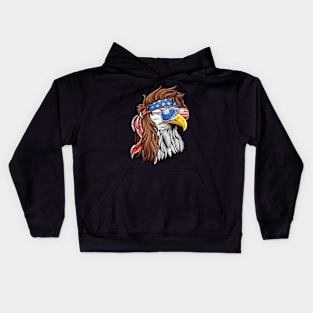 Merica - Patriotic Usa Eagle Of Freedom - 4Th Of July Kids Hoodie